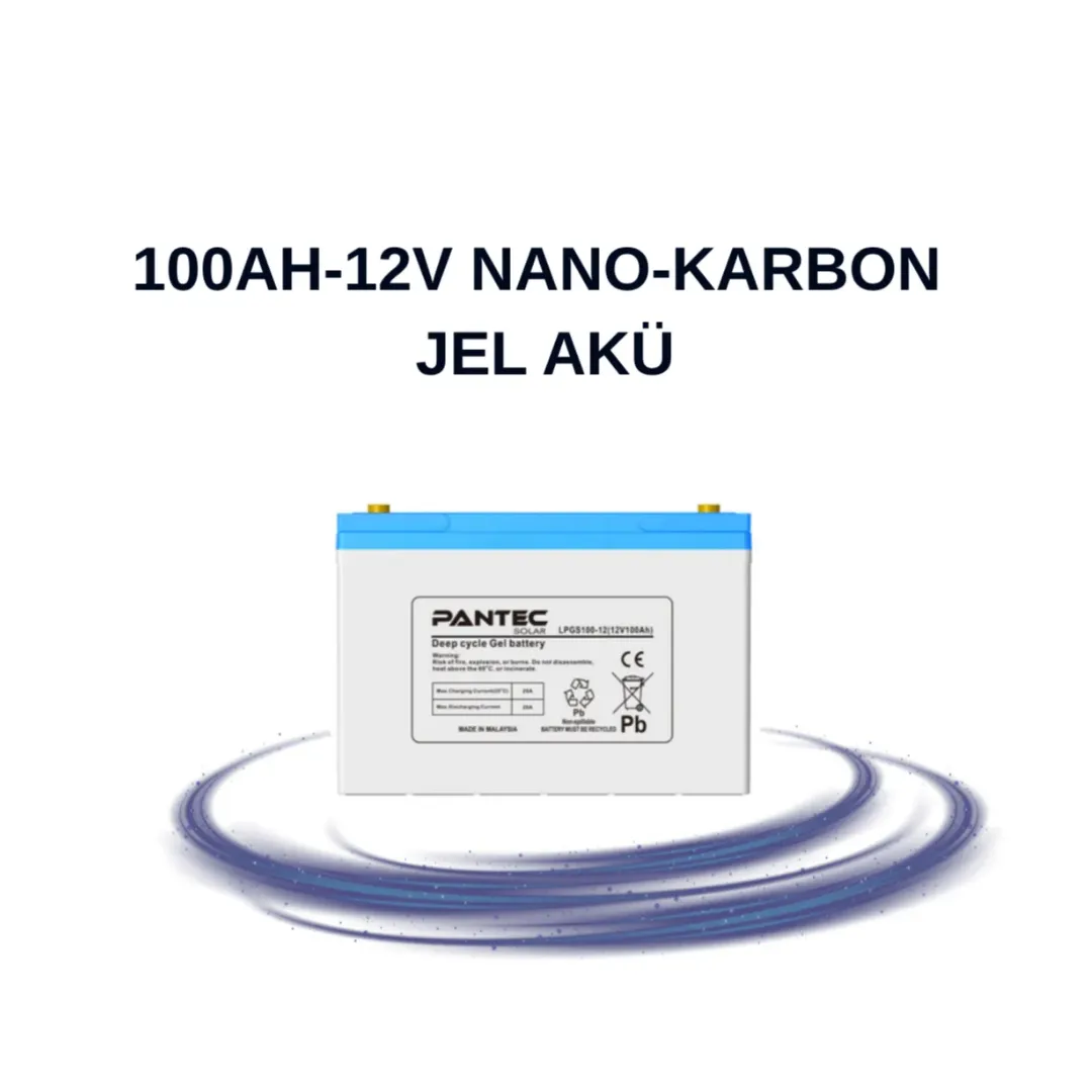 Pantec 100Ah 12V Nano-Karbon Jel Akü