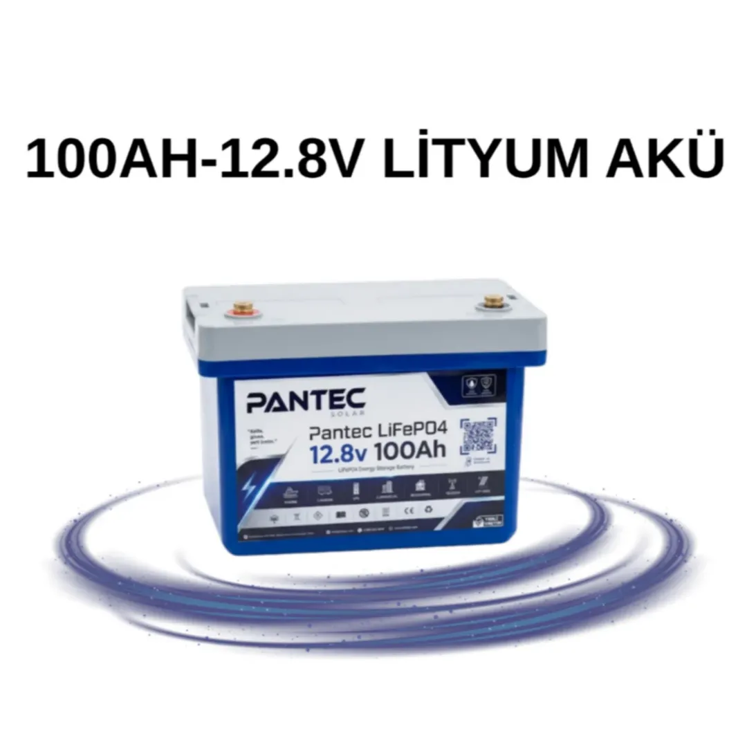 Pantec 100Ah 12.8V Lityum Akü (LiFePO4)
