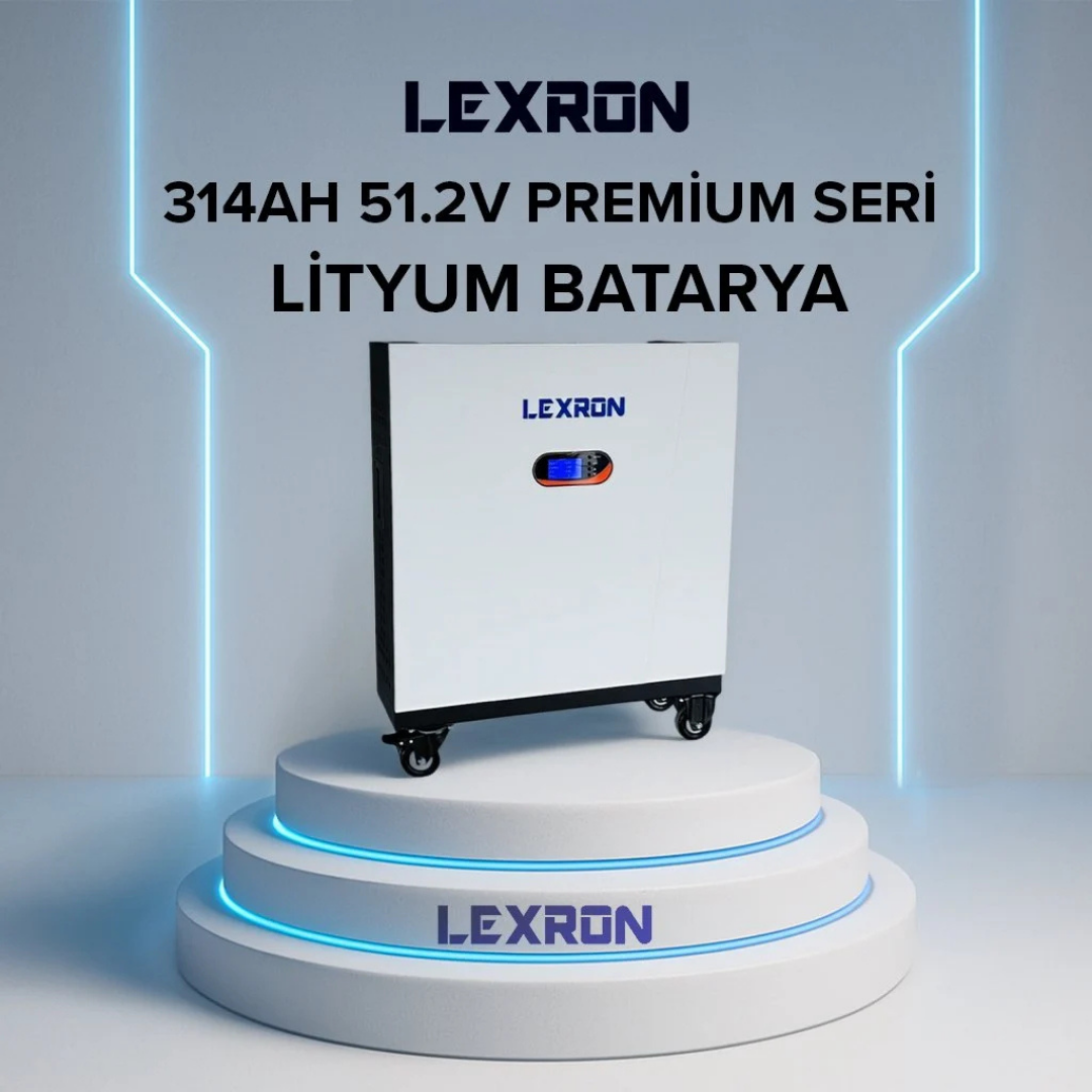 Lexron 314Ah 51.2V Premium Serisi Lityum Batarya – 16kWh