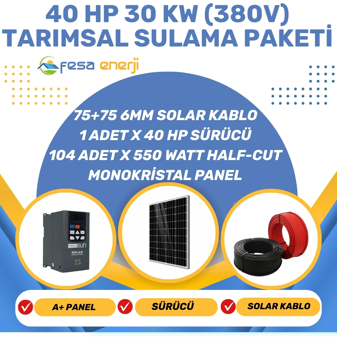Fesa Enerji 40hp Dalgıç Pompa - Tarımsal Sulama Sistemi