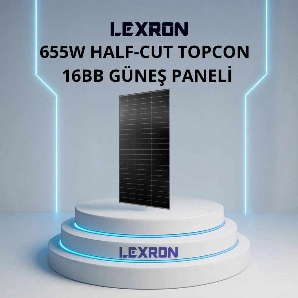 Lexron 655w 132 Cell 16bb Half-cut Topcon 16bb Güneş Paneli