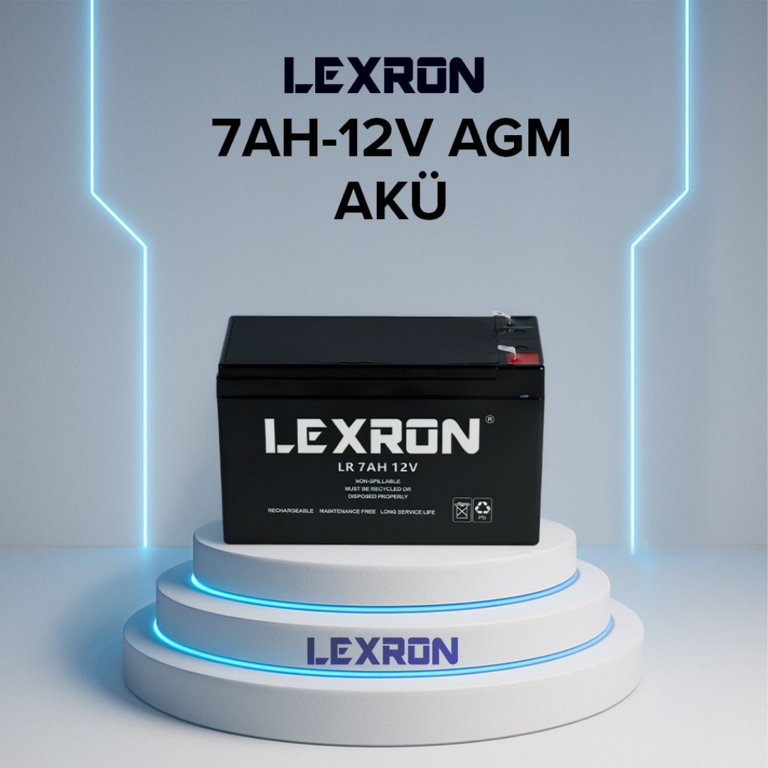 Lexron 7ah-12v Kuru Tip Akü