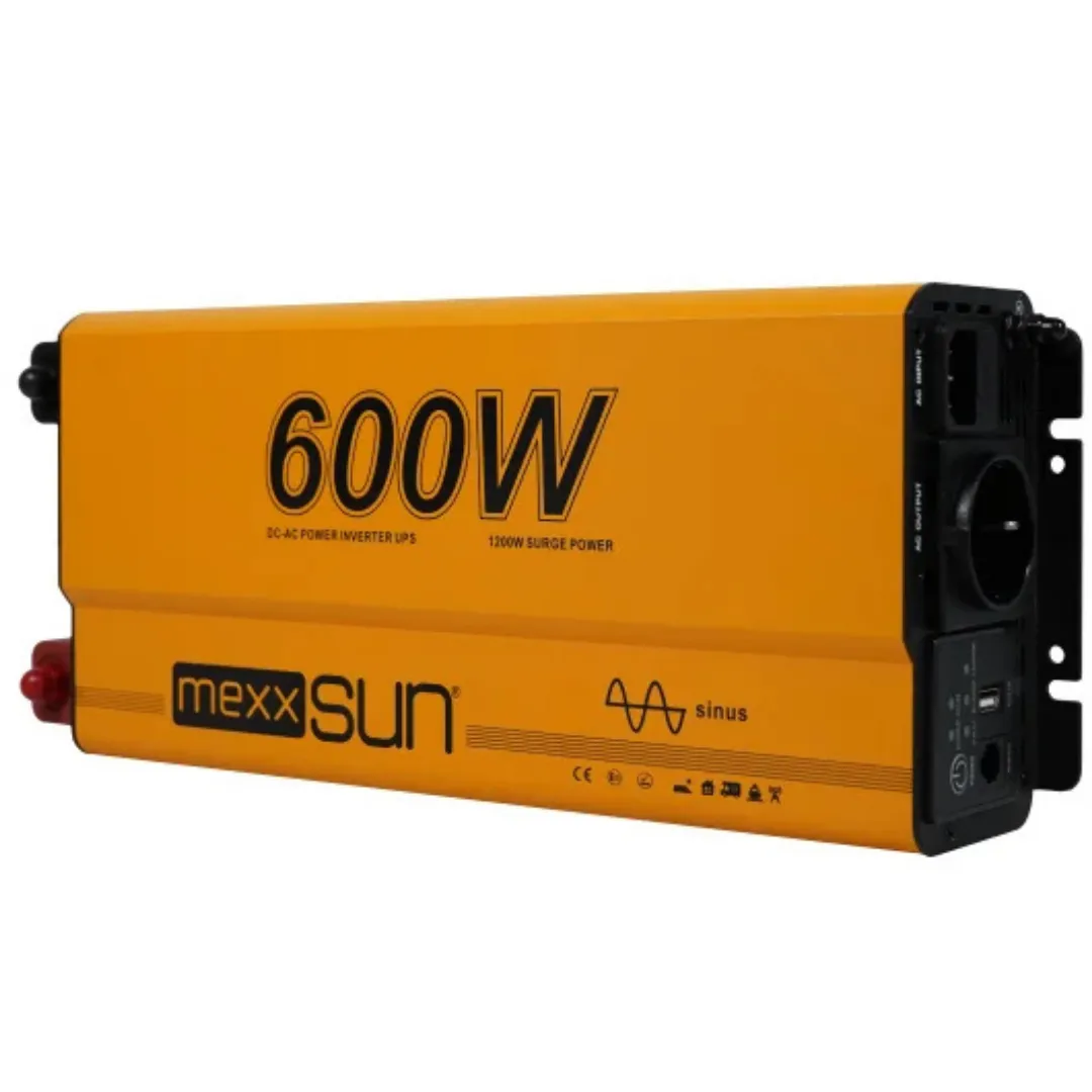 Mexxsun Tam Sinüs UPS Inverter (Remote Ekranlı) 12V 600W