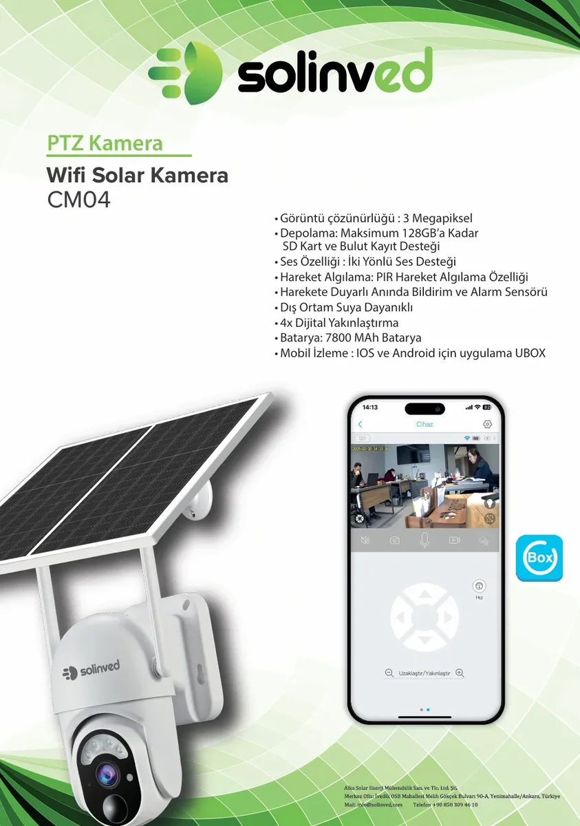 Solinved Güneş Enerjili Ptz 4g Kamera - Cm 26