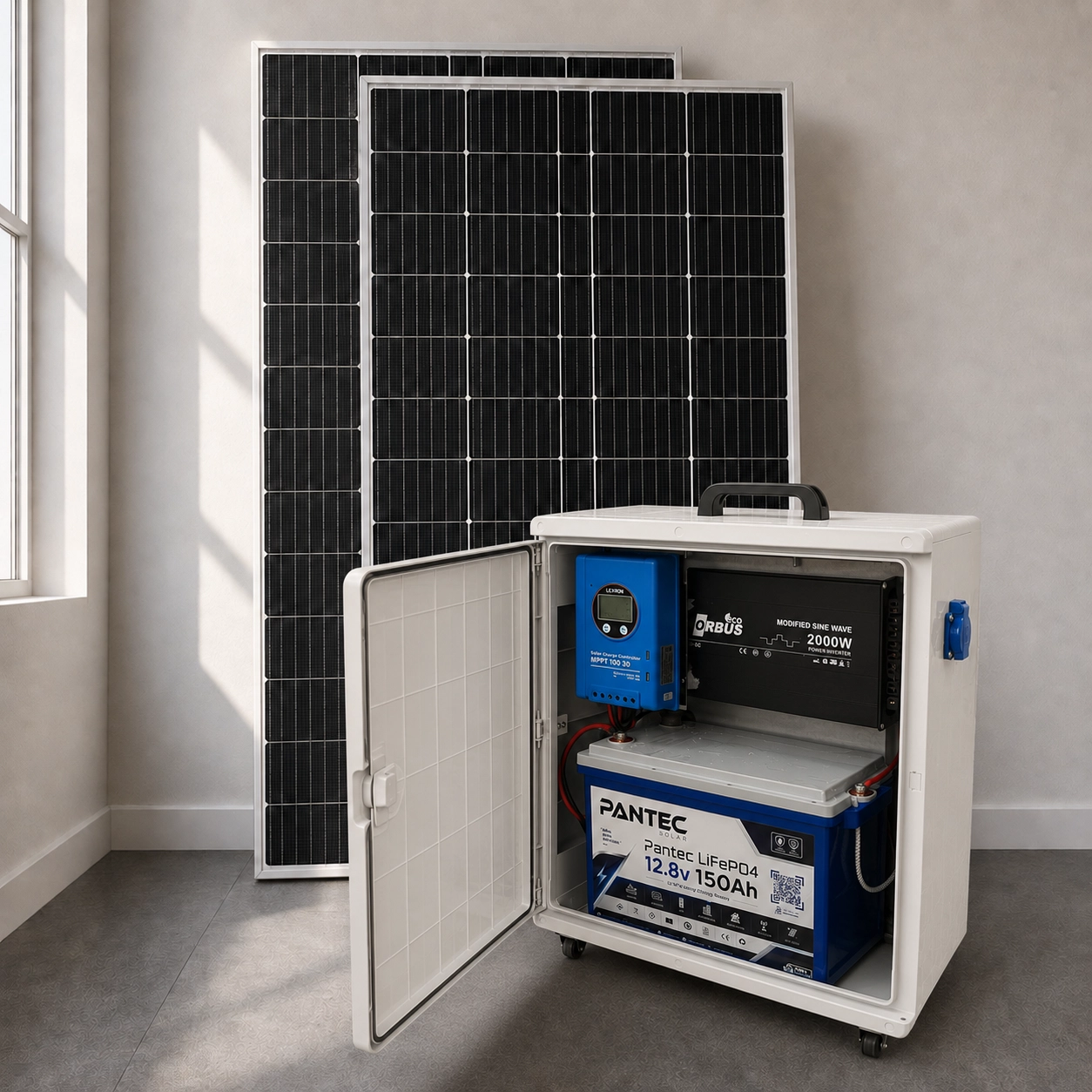 Fesa Enerji Standart 2KW Lityum Akülü Taşınabilir Solar Paket (FESA2KW)