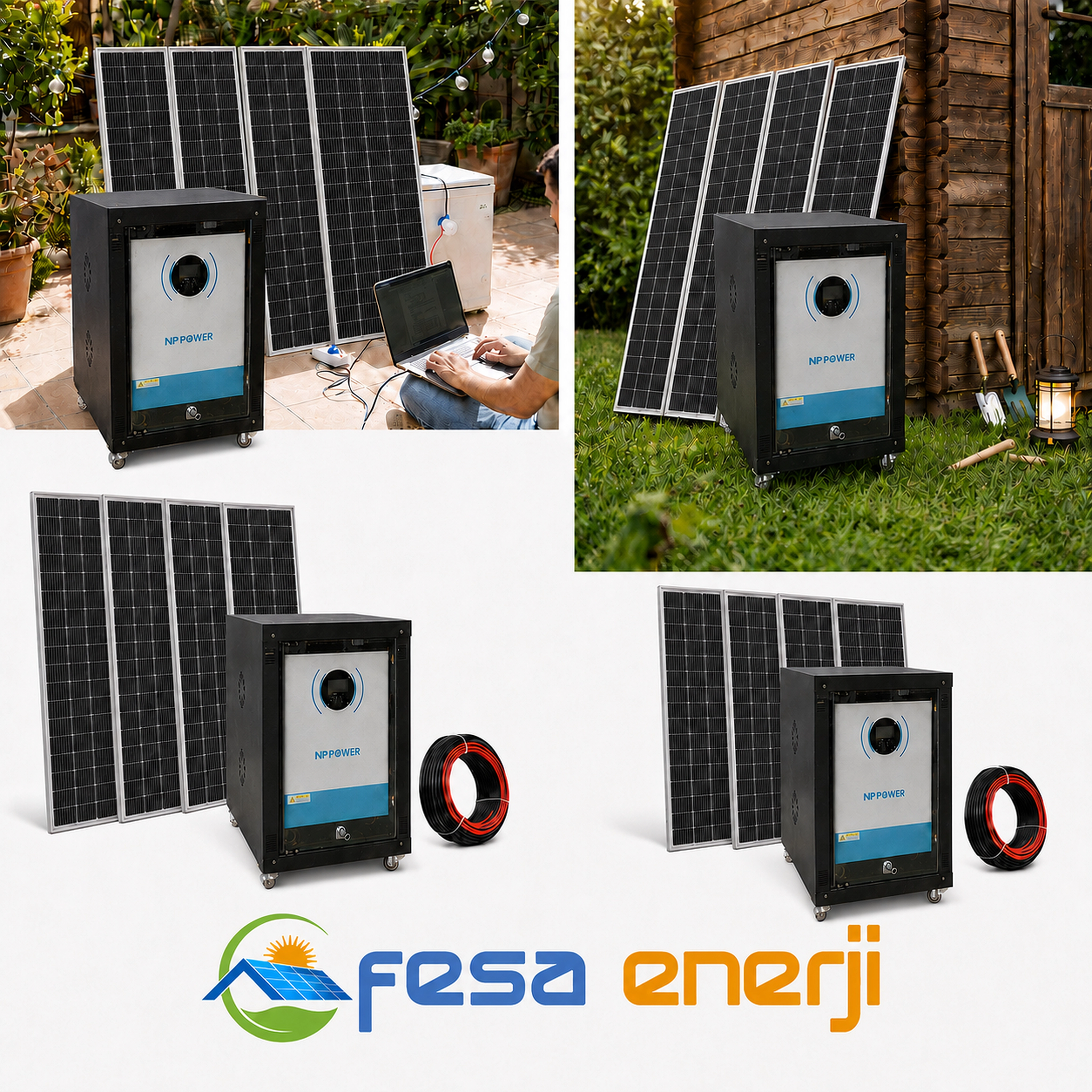 Fesa Enerji Plus 6.2 KW Lityum Akü Taşınabilir Solar Paket (FESA62KWL)