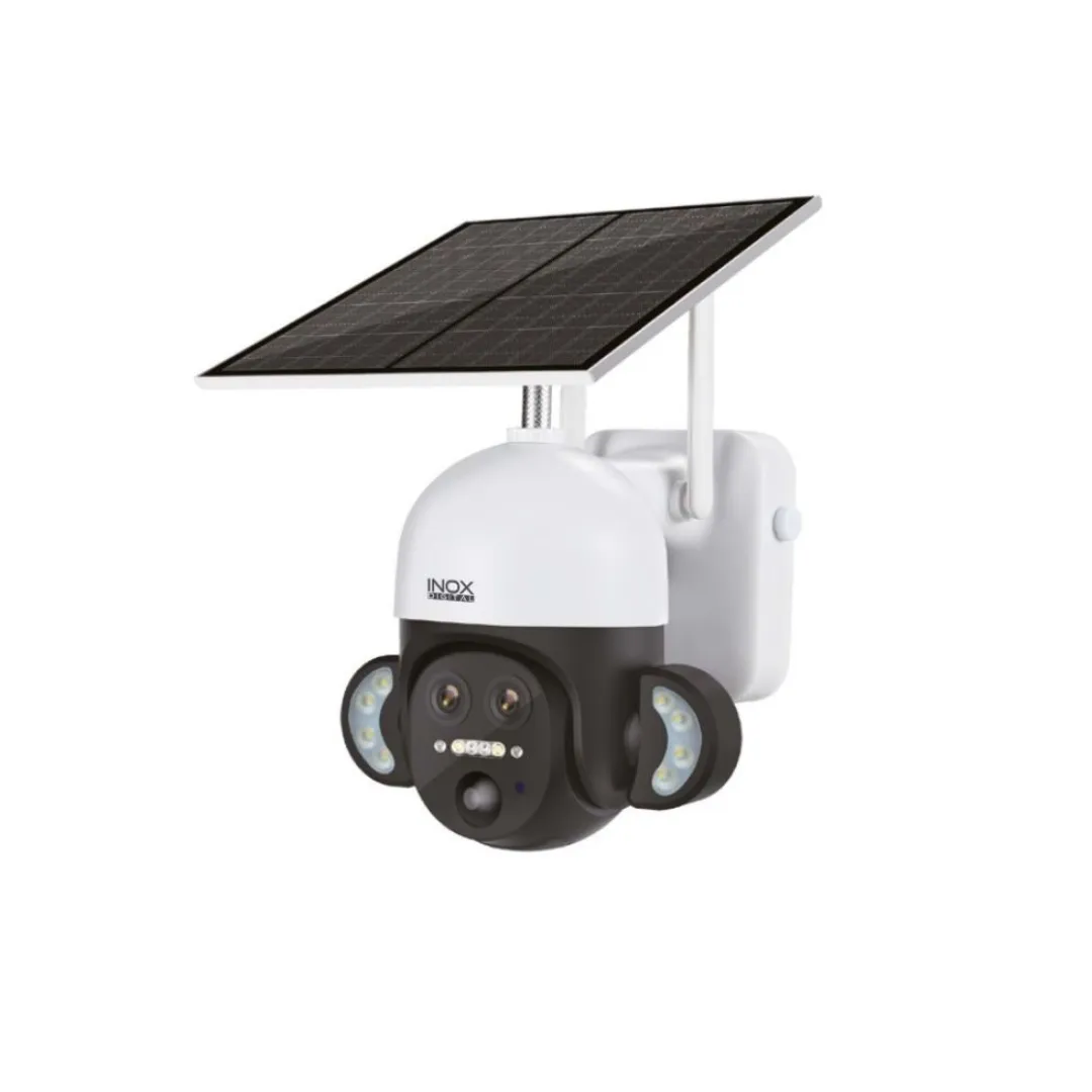 Inox-3+3MP Dual Lens 12X Dijital Zoom 4G Solar Panelli PTZ Kamera 