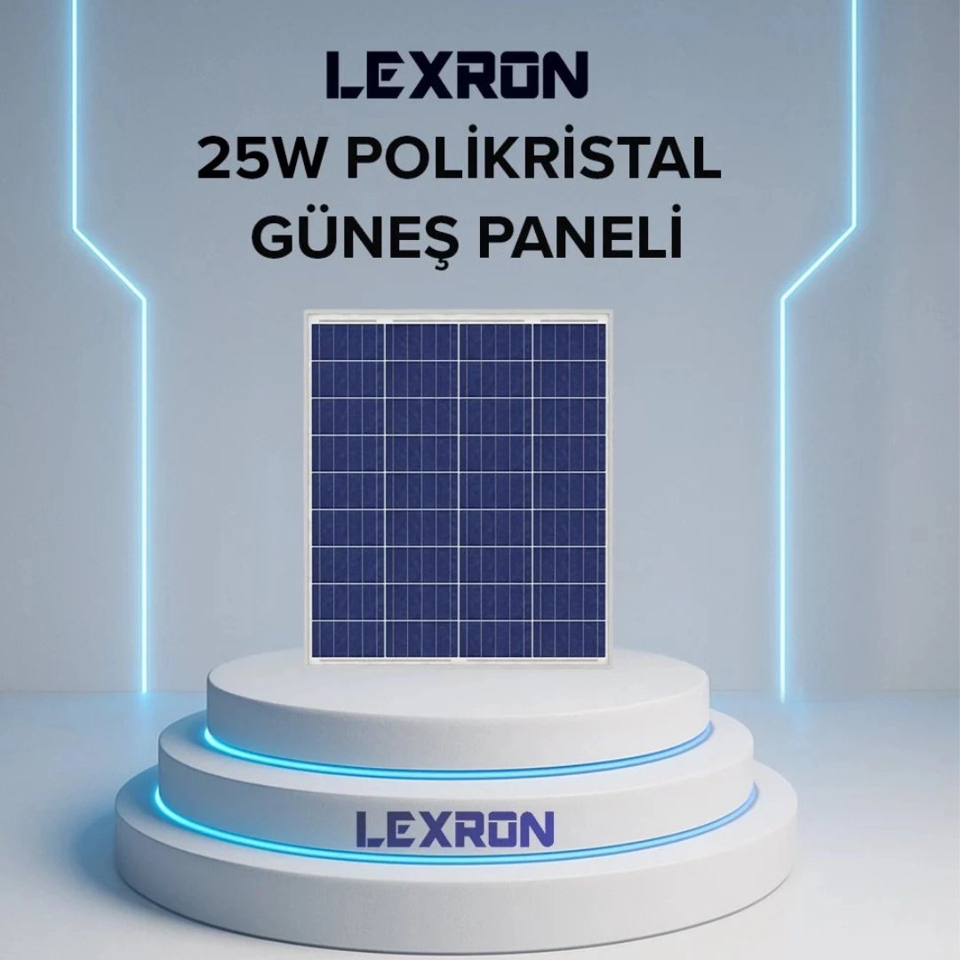 Lexron 25w Polikristal Güneş Paneli