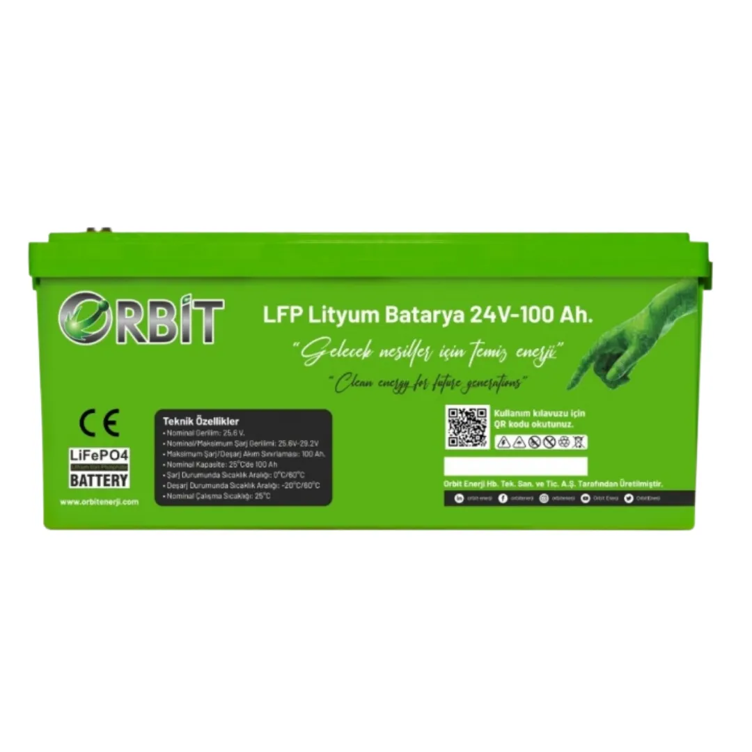 Orbit 24V 100Ah LiFePO4 Lityum Akü