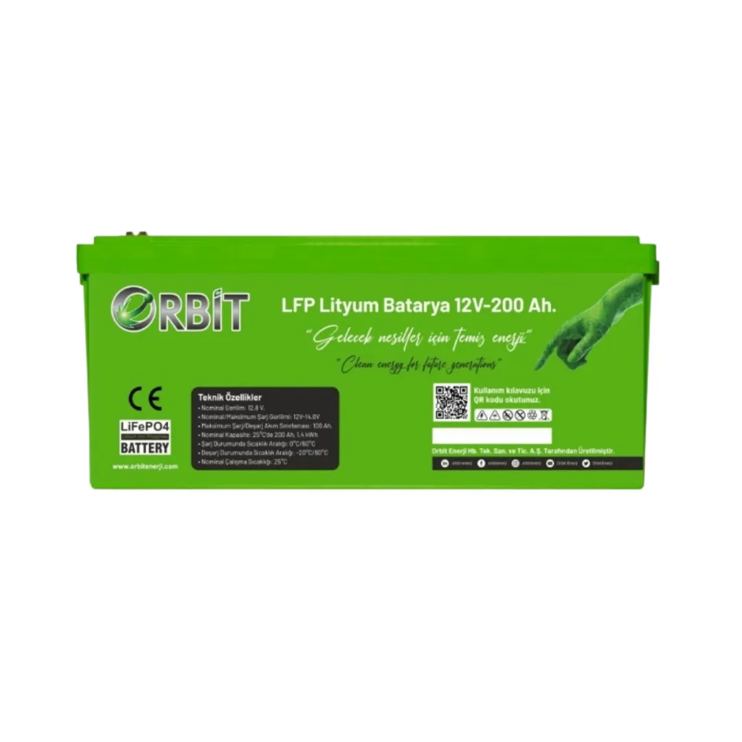 Orbit 12V 200Ah LiFePO4 Lityum Akü 