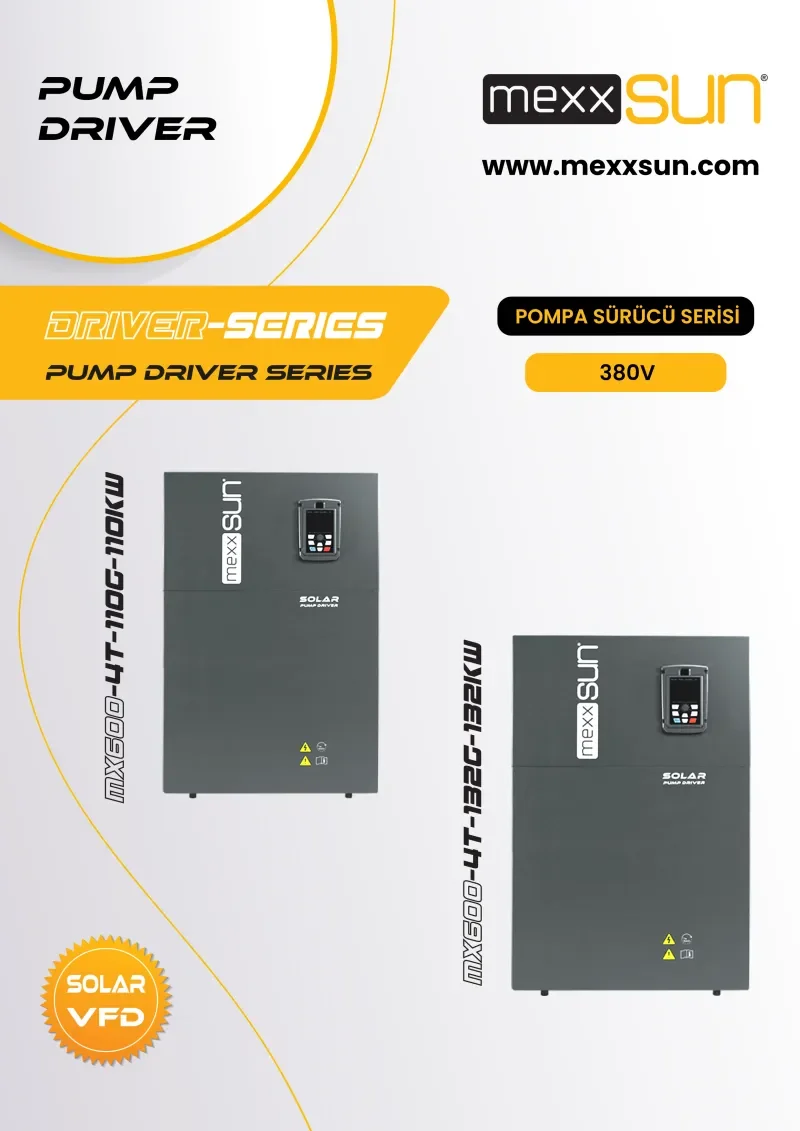 Mexxsun 175hp (132 Kw) Solar Pompa Sürücüsü (trifaze)