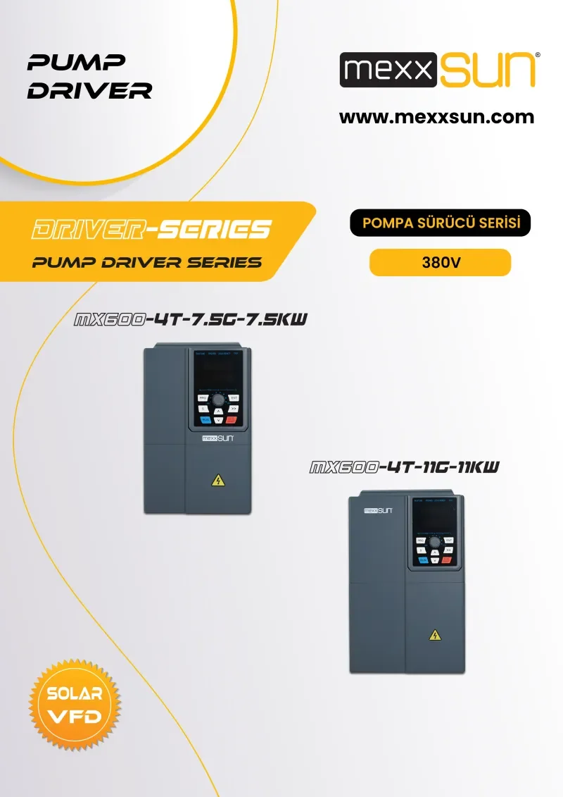 Mexxsun 25hp (18,5 Kw) Solar Pompa Sürücüsü (trifaze)