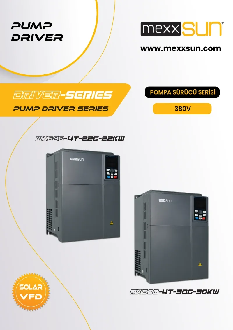 Mexxsun 30hp (22 Kw) Solar Pompa Sürücüsü (trifaze)
