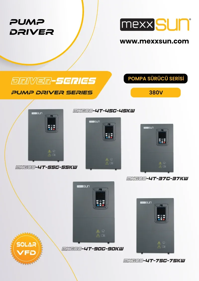 Mexxsun 100hp (75 Kw) Solar Pompa Sürücüsü (trifaze)