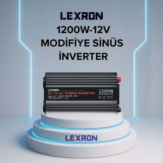 Lexron 1200W 12V Modifiye Sinüs İnverter - Fesa Enerji
