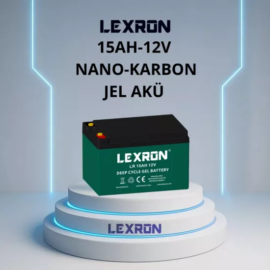 Lexron 15Ah 12V Nano-Karbon Jel Akü - Fesa Enerji