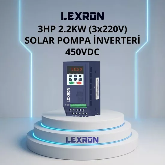 Lexron 3 HP 2.2 kW (3x220V) Solar Pompa İnverteri Sürücü - Fesa Enerji