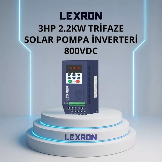 Lexron 3 HP 2.2 kW 380V Sanayi Tipi Solar Pompa İnverteri Sürücü - Fesa Enerji