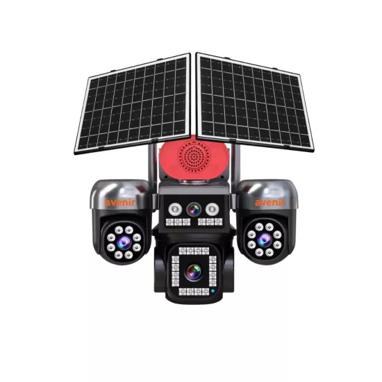 4 Kameralı SIM Kartlı AOV Çift Güneş Panelli Solar 12MP Kamera (AV-S446) - Fesa Enerji