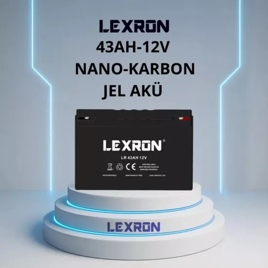 Lexron 43Ah 12V Nano-Karbon Jel Akü (LR42 - Deep Cycle) - Fesa Enerji
