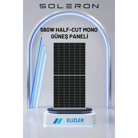 Soleron 560W Half-Cut Monokristal Güneş Paneli (43.84V High Power) - Fesa Enerji
