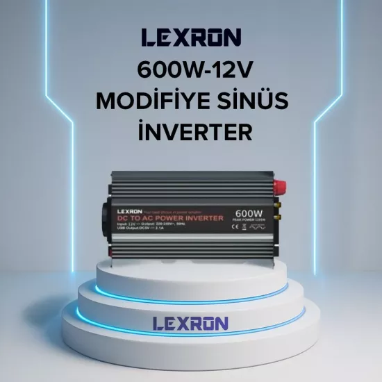 Lexron 600W 12V Modifiye Sinüs İnverter (IMS600L) - Fesa Enerji