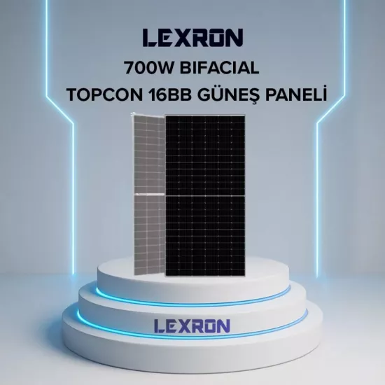 Lexron Topcon Bifacial 700W Half-Cut Güneş Paneli - Fesa Enerji