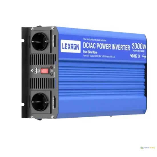 Lexron 2000W 12V Tam Sinüs İnverter (ITS2000L) - Fesa Enerji