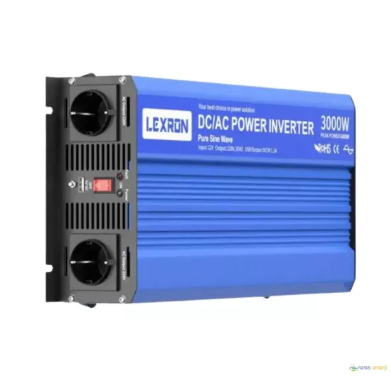 Lexron 3000W 12V Tam Sinüs İnverter (ITS3000L) - Fesa Enerji