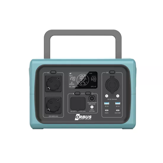 Orbus 600W 512Wh Taşınabilir Power Station (LiFePO4 & Saf Sinüs) - Fesa Enerji