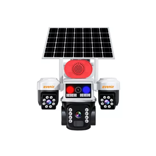 3 Kameralı 3PTZ SIM Kartlı Güneş Panelli Solar 6MP Kamera (AV-S464W) - Fesa Enerji