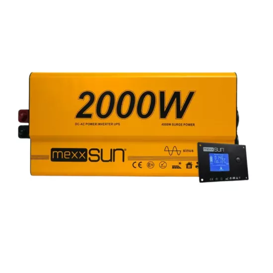 Mexxsun Tam Sinüs UPS (Remote Ekran) 12V 2000W - Fesa Enerji