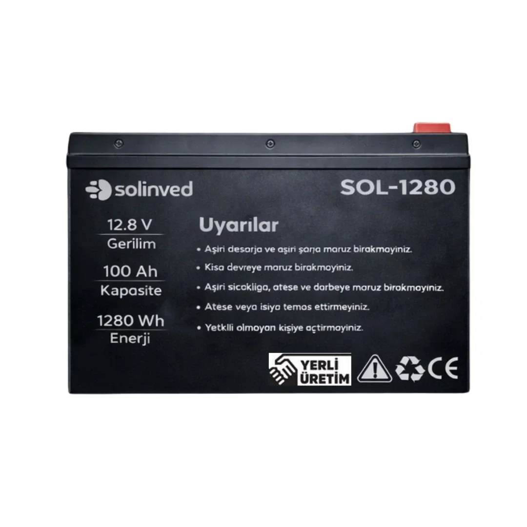 Solinved 12.8 V 100ah Lifepo4 Lityum Akü