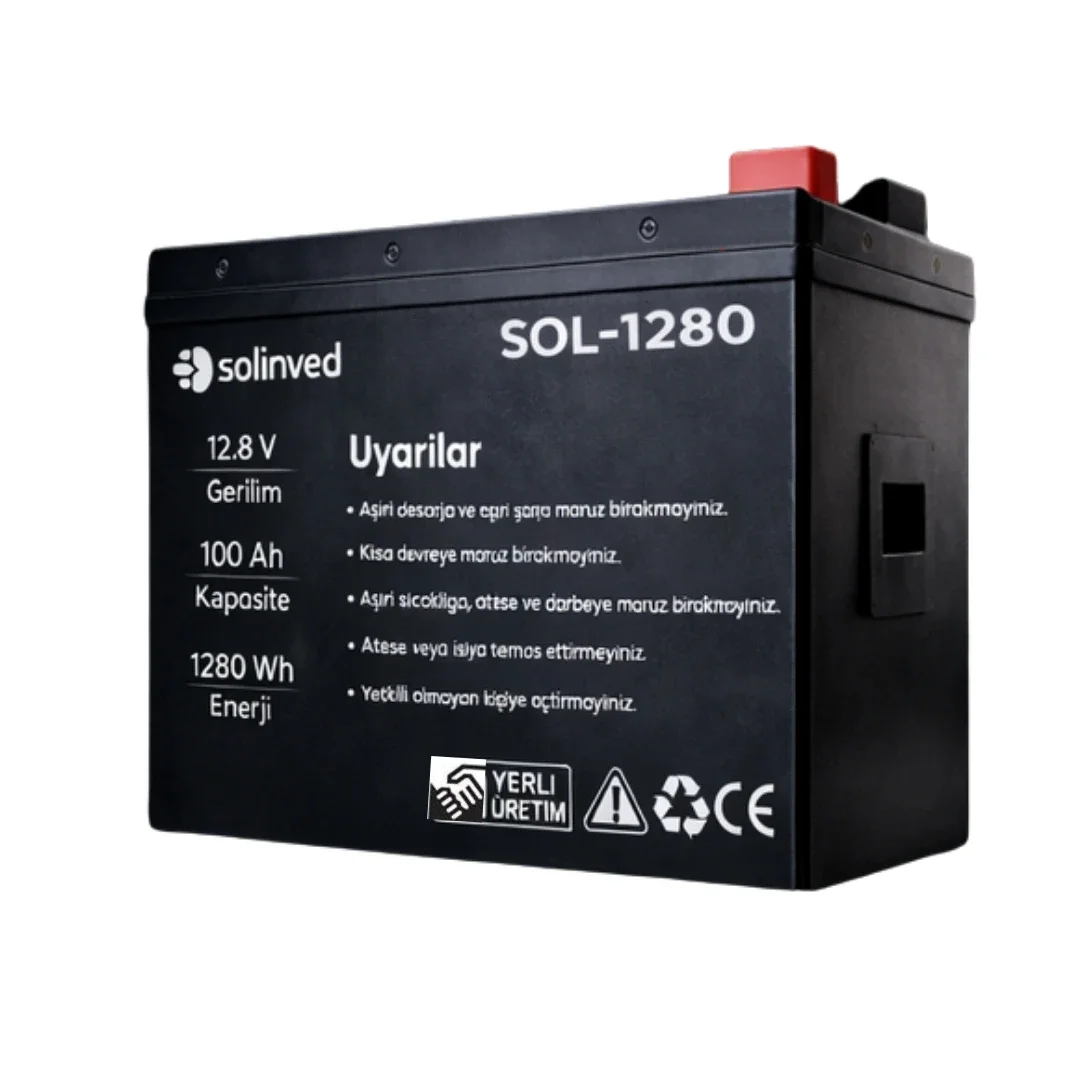 Solinved 12.8 V 100ah Lifepo4 Lityum Akü